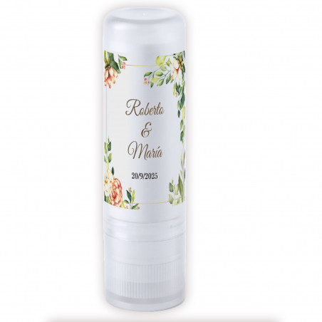 Bálsamo labial personalizado com proteção solar SPF15: Detalhe útil e elegante para celebrações