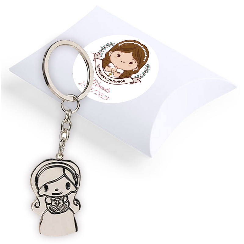 Chaveiro de comunhão para menina personalizado