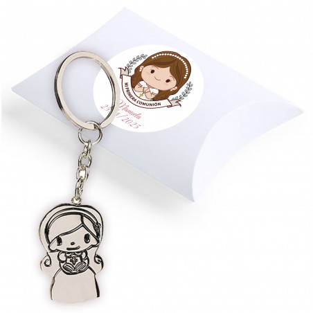 Chaveiro de comunhão para menina personalizado