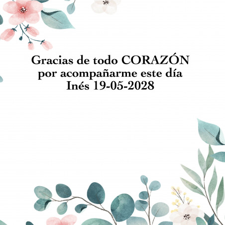 Cartão de agradecimento para eventos personalizado