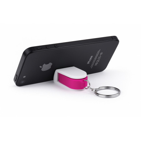 Chaveiro Suporte para Celular Prático e Original na Cor Rosa