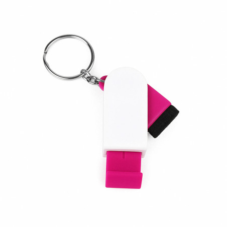Chaveiro Suporte para Celular Prático e Original na Cor Rosa