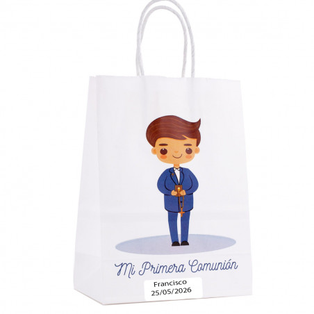 Bolsa Menino Comunhão Personalizada com Nome e Data