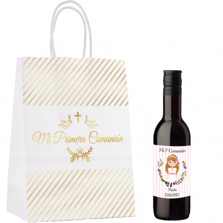 Vinho tinto personalizado comunhão para presentear os convidados