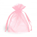 Porta moedas para primeira comunhão com bolsa de organza rosa