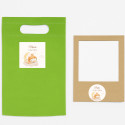 Imã porta-retratos com envelope de apresentação e adesivos de batizado personalizados