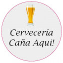 Adesivo de cerveja personalizado para empresas 3 cm e fundo transparente