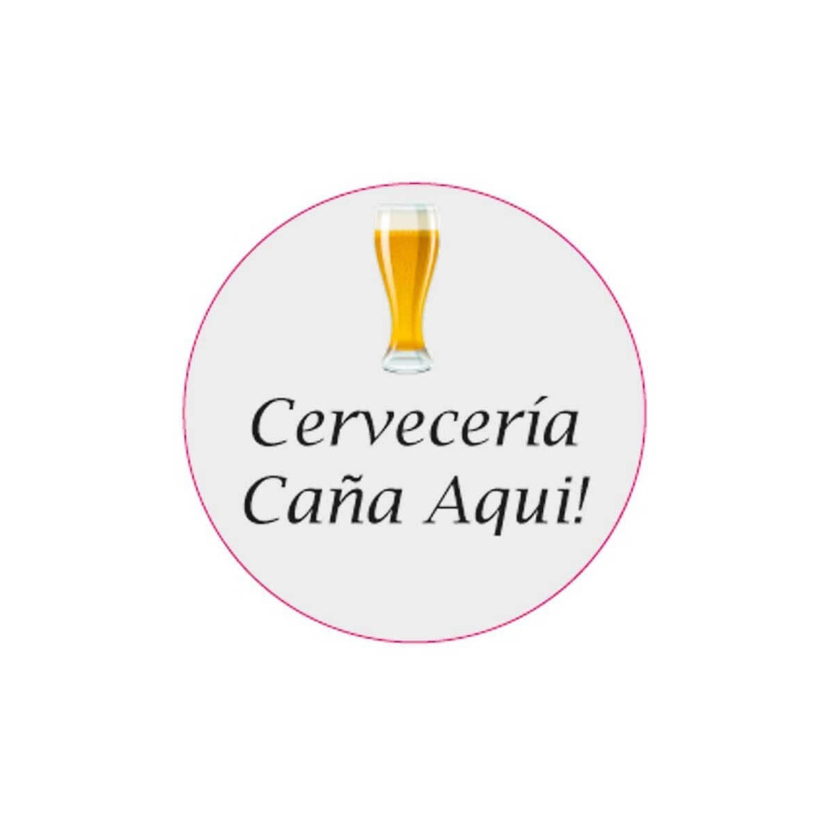 Adesivo de cerveja personalizado para empresas 3 cm e fundo transparente