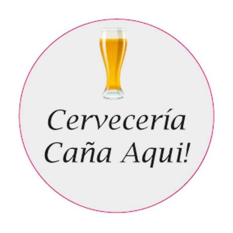 Adesivo de cerveja personalizado para empresas 3 cm e fundo transparente