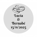 Adesivo personalizado para casamentos 3cm