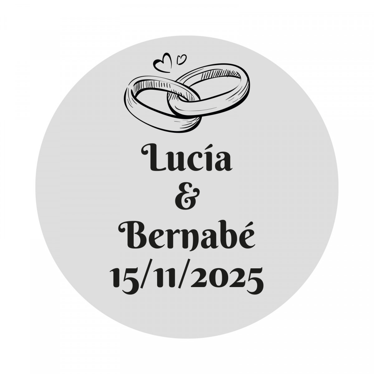 Adesivo personalizado para casamentos 3cm