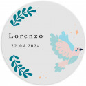 Adesivo 3cm comunhão e batizado pomba