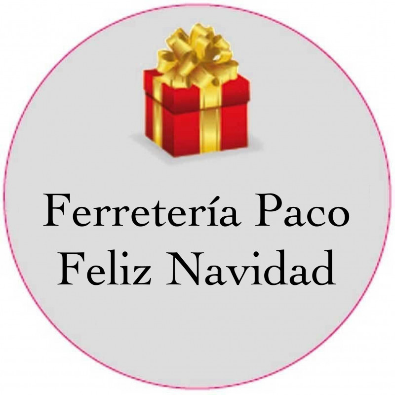 Adesivo personalizado de 3cm com design de caixa de presente para Natal