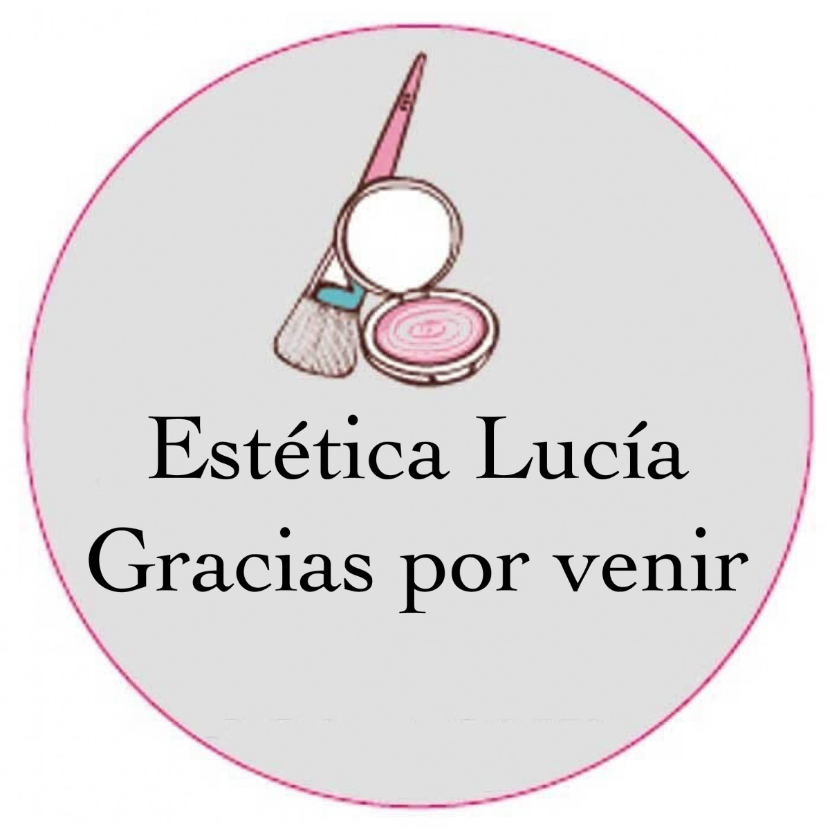 Adesivo Personalizado 3cm com Motivo de Beleza