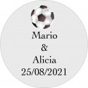 Adesivo personalizado futebol transparente 3cm