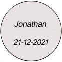 Adesivo personalizado para eventos de 3 cm com fundo transparente