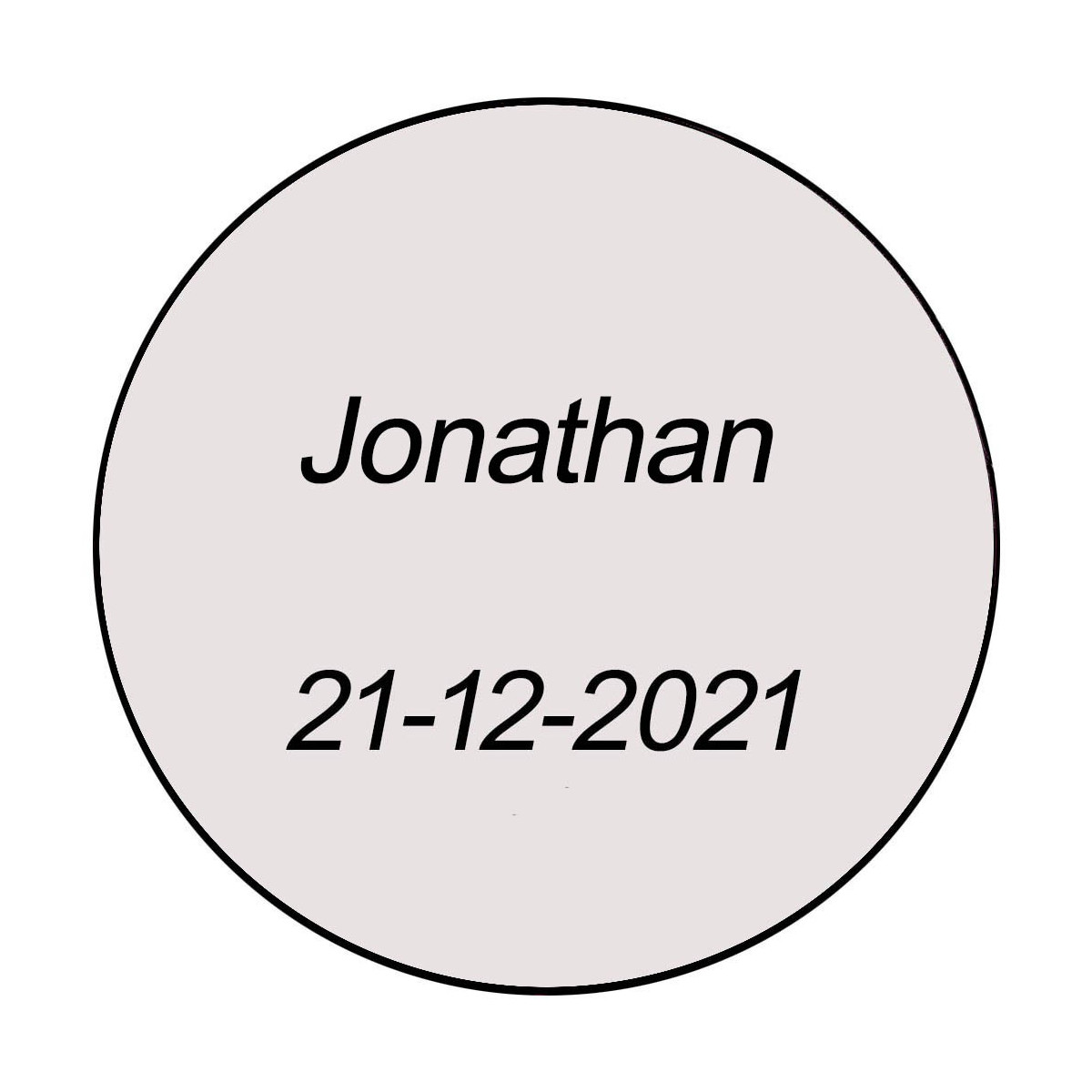 Adesivo personalizado para eventos de 3 cm com fundo transparente