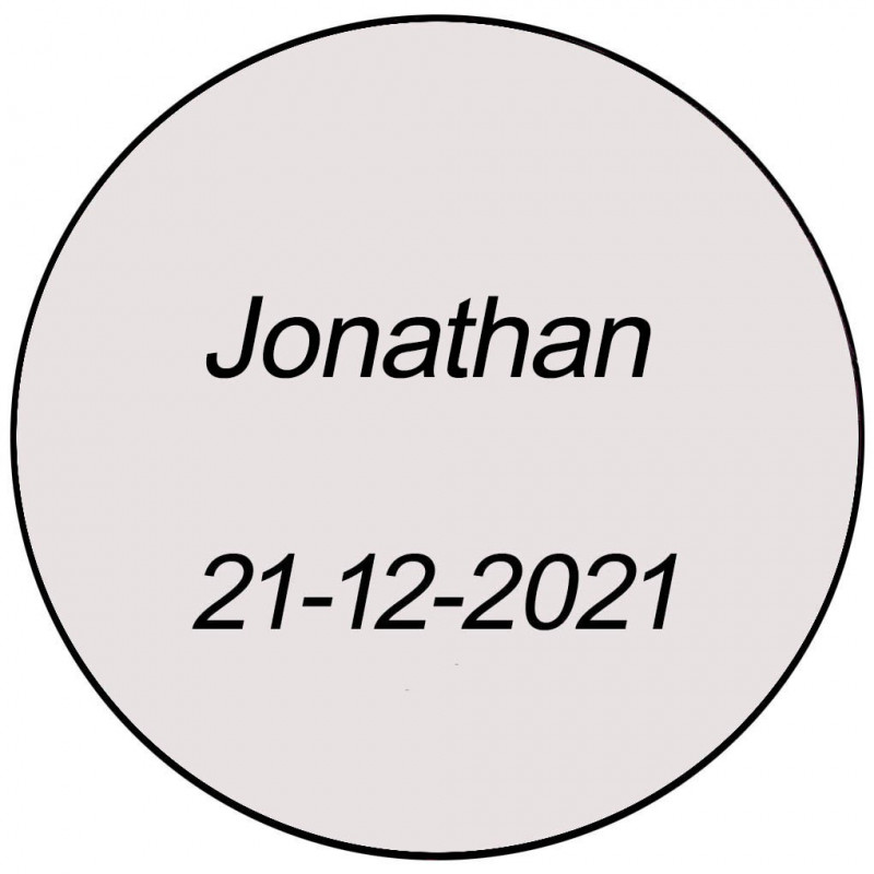 Adesivo personalizado para eventos de 3 cm com fundo transparente