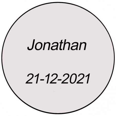 Adesivo personalizado para eventos de 3 cm com fundo transparente