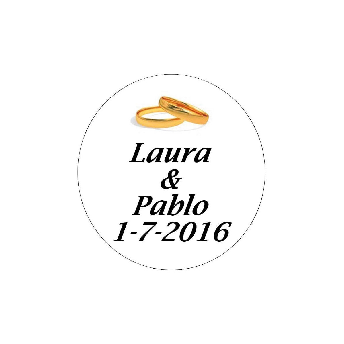 Adesivo personalizado para casamentos 3cm