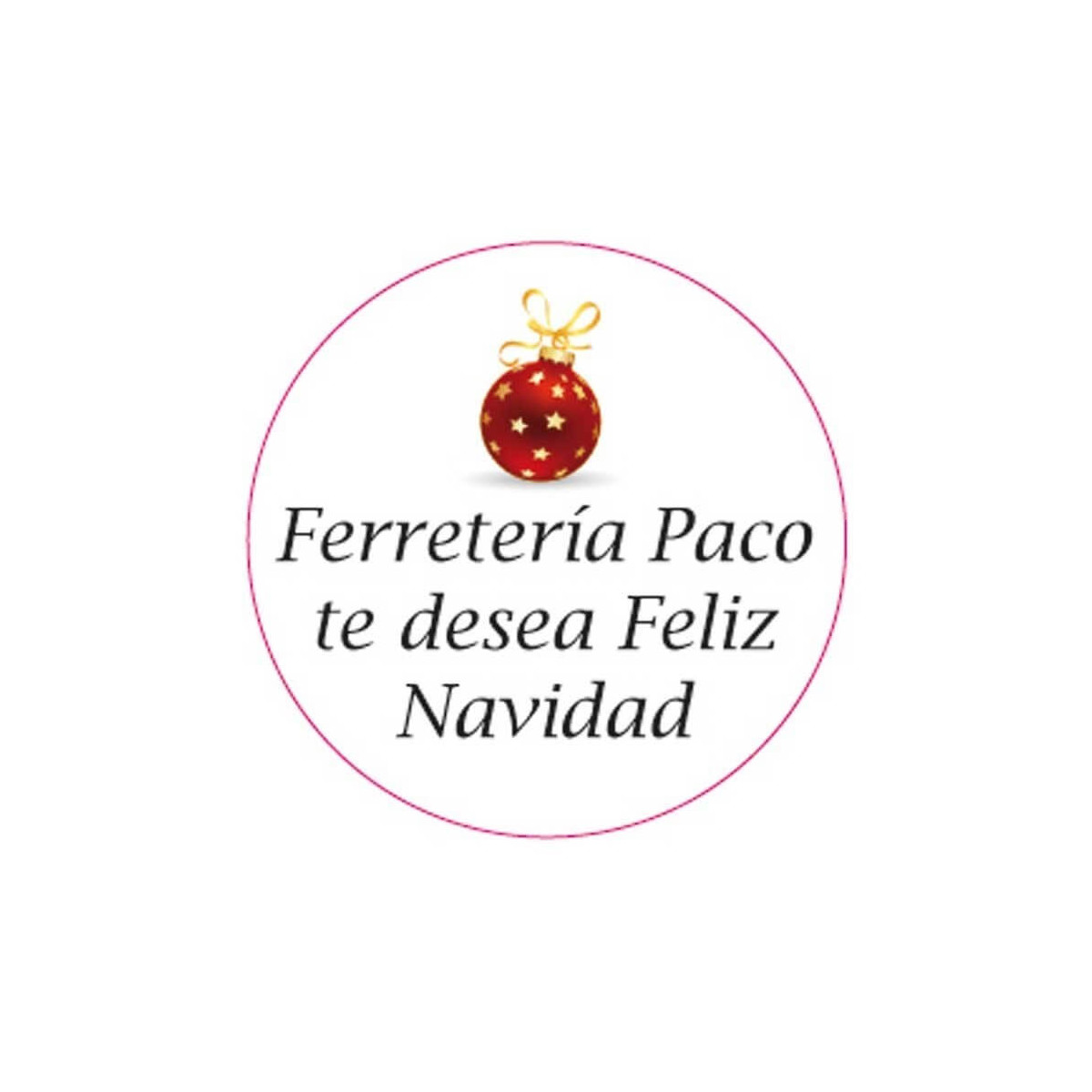Adesivo 3cm personalizado feliz natal