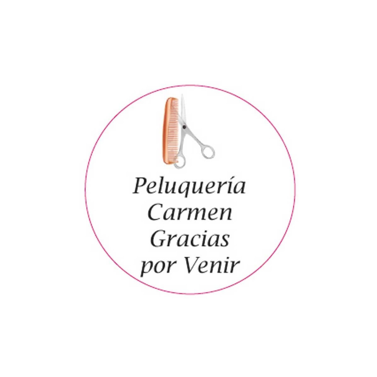 Adesivo personalizado para cabeleireiro 3cm