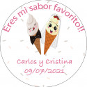 Adesivo para casamento você é meu sabor favorito 3cm