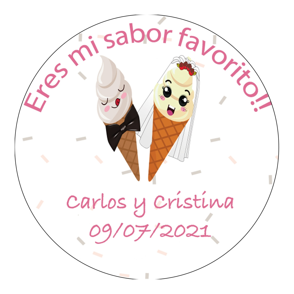 Adesivo para casamento você é meu sabor favorito 3cm
