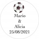 Adesivo personalizado casamento futebol 3cm