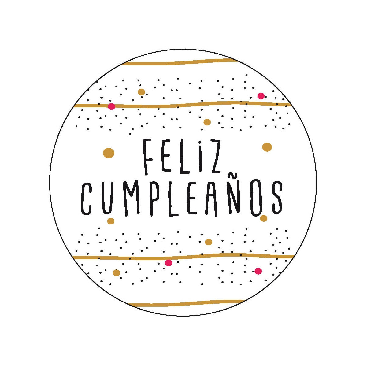 Adesivo 3cm feliz aniversário