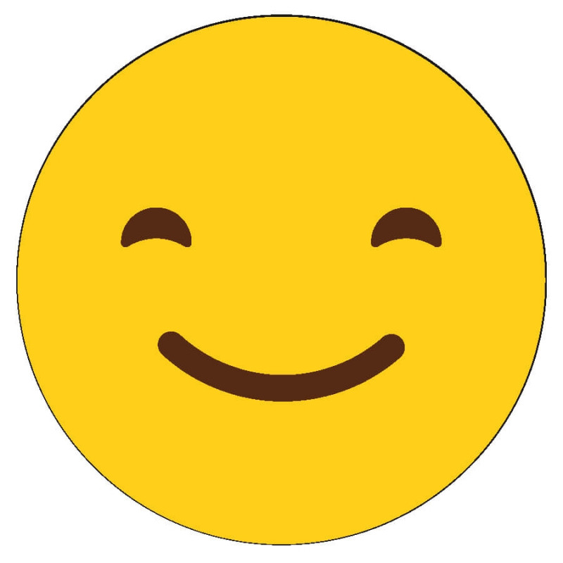 Adesivo 3cm emoji sorriso