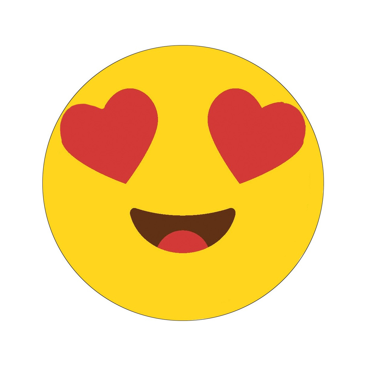 Adesivo emoji olhos coração 3cm