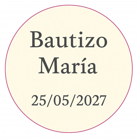 Adesivo personalizado 3cm para empresas, comunhões, batizados ou aniversários