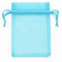 Bolsa de organza turquesa 9 x 15