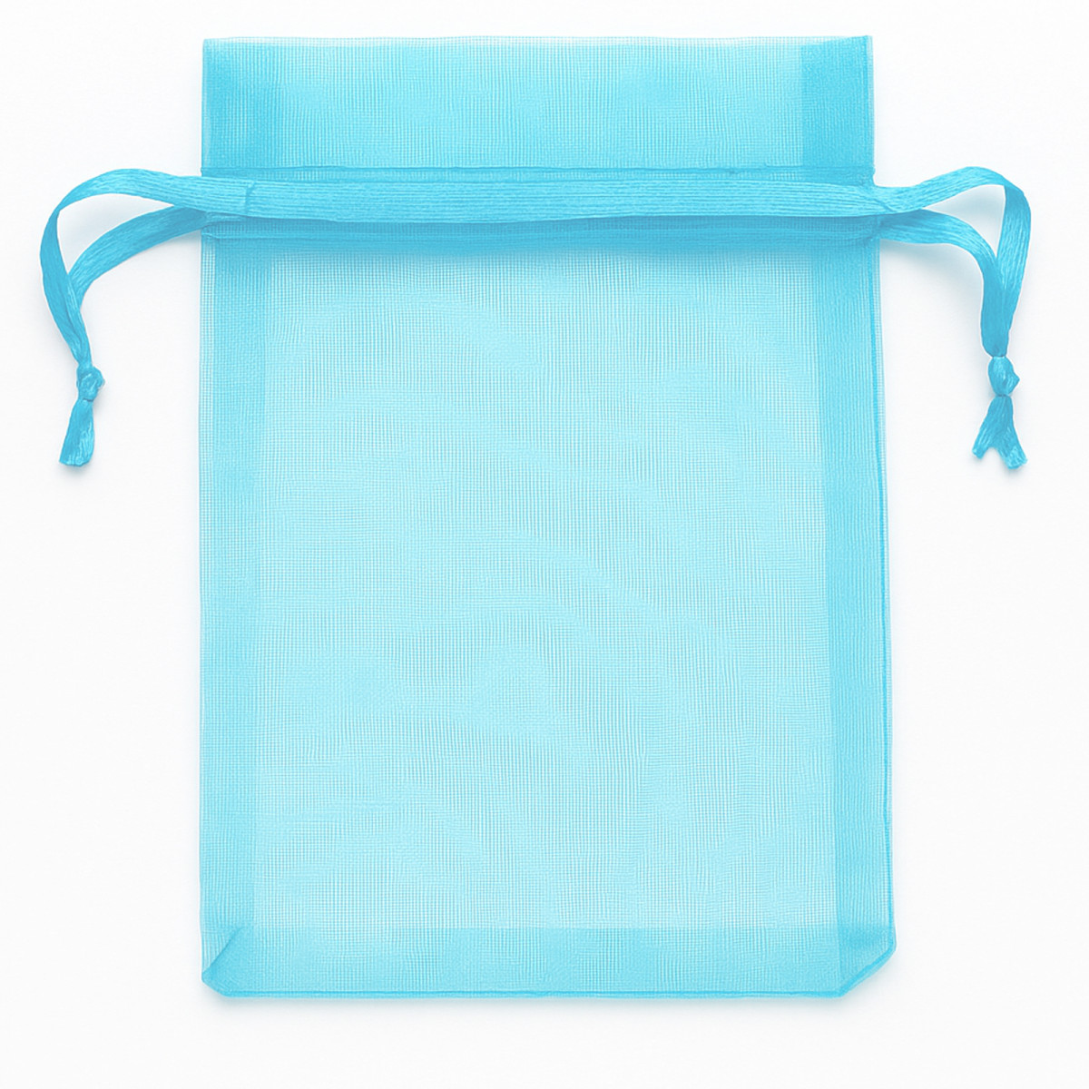 Bolsa de organza turquesa 9 x 15
