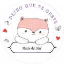 Adesivos personalizados de 5 cm de diâmetro e fundo transparente