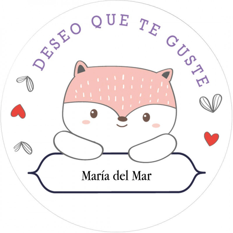 Adesivos personalizados de 5 cm de diâmetro e fundo transparente