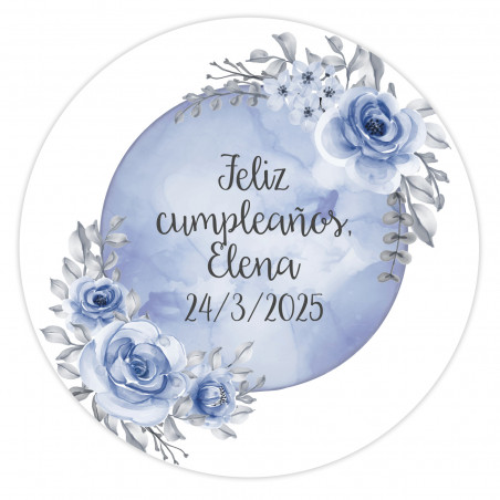 Etiqueta adesiva de fundo transparente 5cm personalizada para dedicatórias