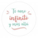 Adesivo transparente de 5 cm para personalizar com mensagens para todos os eventos