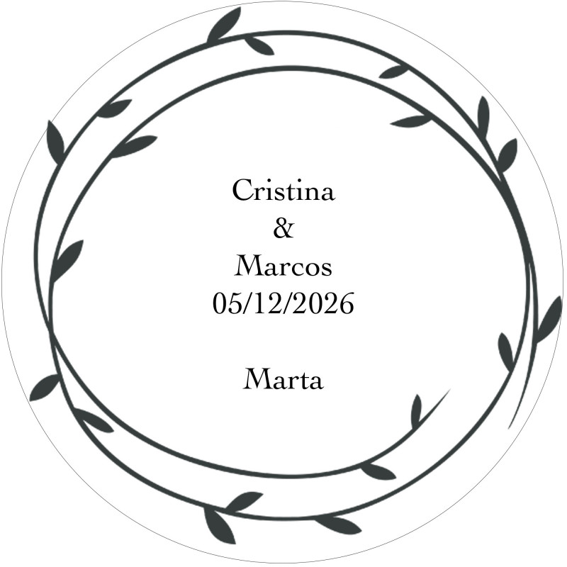Etiqueta adesiva personalizada para casamentos e eventos 5cm transparente com nome do convidado