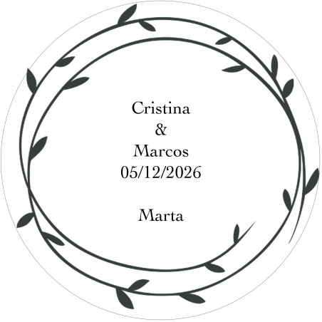 Etiqueta adesiva personalizada para casamentos e eventos 5cm transparente com nome do convidado