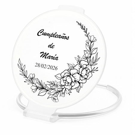 Espelho com adesivo transparente personalizado