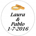 Etiqueta adesiva de casamento personalizada 5cm