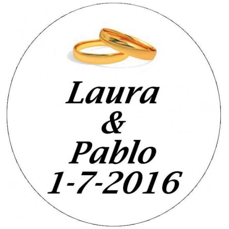 Etiqueta adesiva de casamento personalizada 5cm