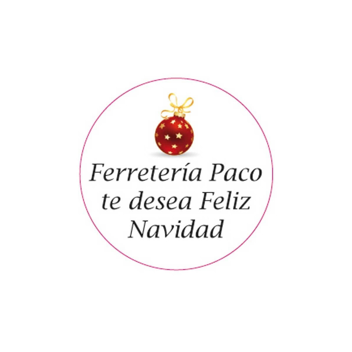 Adesivo de natal de 5cm com fundo branco