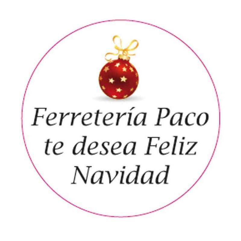 Adesivo de natal de 5cm com fundo branco