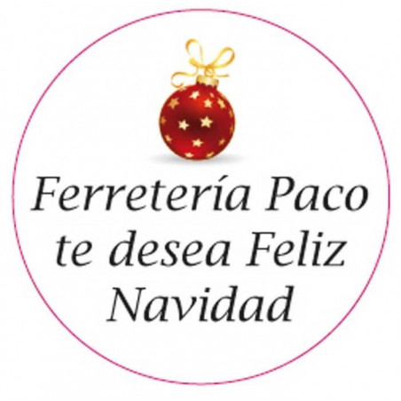Adesivo de natal de 5cm com fundo branco