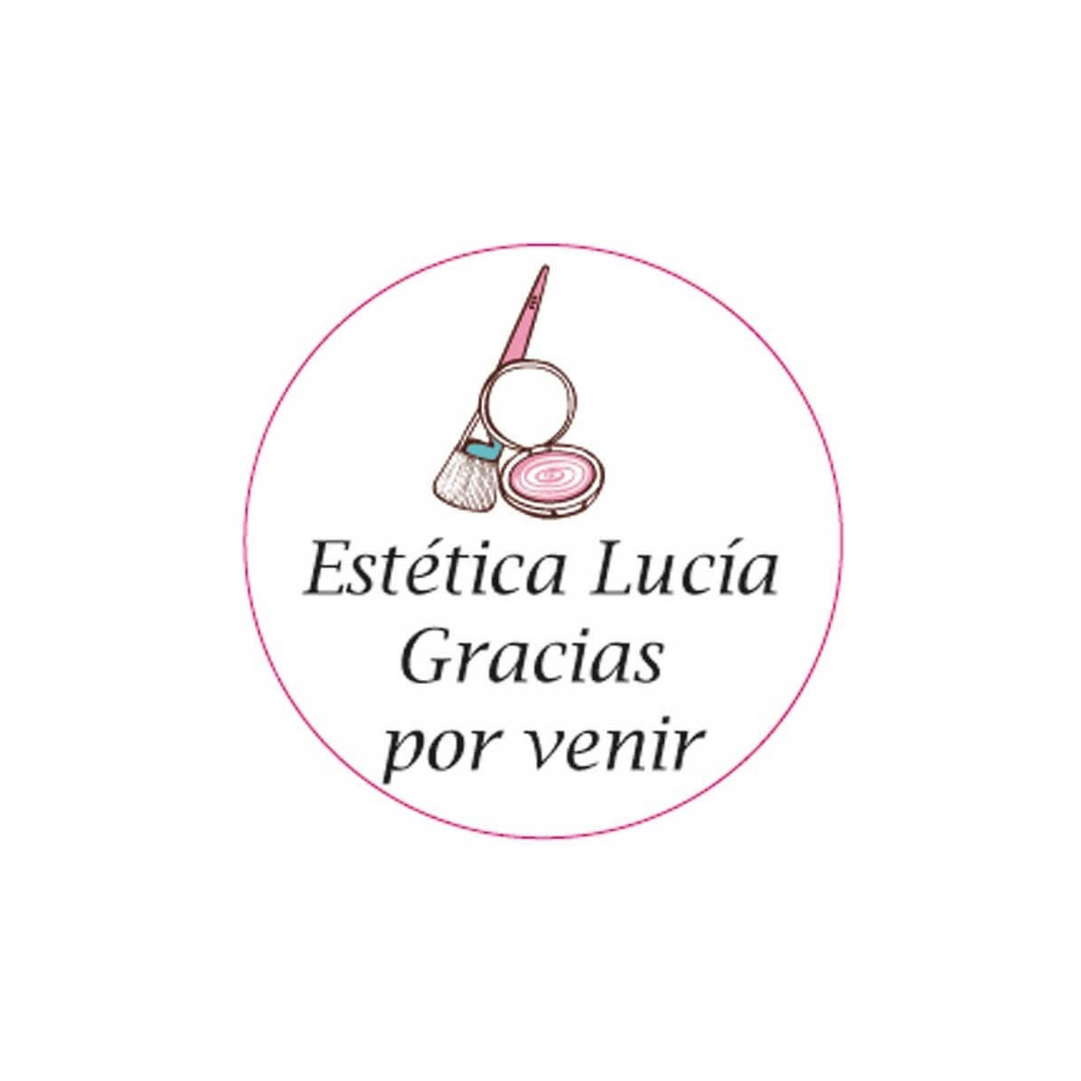 Adesivo personalizado para detalhes de empresa 5cm fundo branco