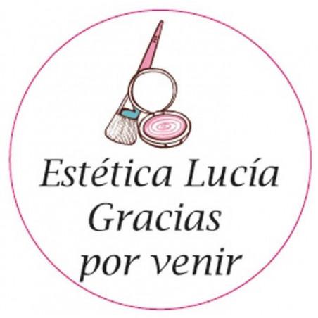 Adesivo personalizado para detalhes de empresa 5cm fundo branco