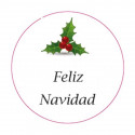 Adesivo para natal 5cm fundo branco